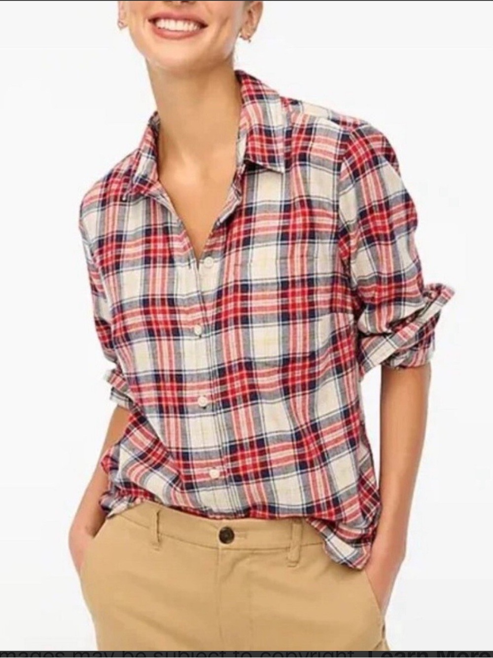 J. Crew Boyfriend Fit Plaid Flannel Shirt